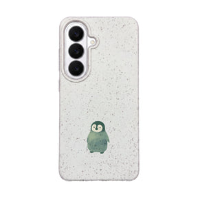 Biologisch abbaubare Handyhülle Samsung S26 Happypinguin — kompostierbar — Vorderseite