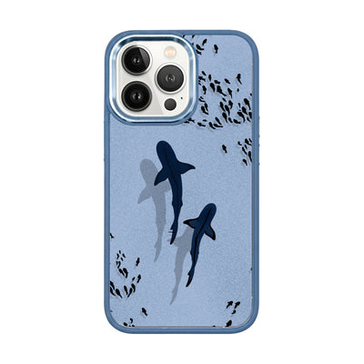 iPhone 13 pro max hoesje - Shark blue - "Into the blue" duurzaam