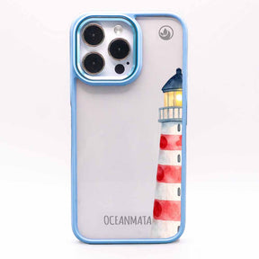 iPhone 13 pro max Hülle - Leuchtturm blau - "Lighthouse" - nachhaltig