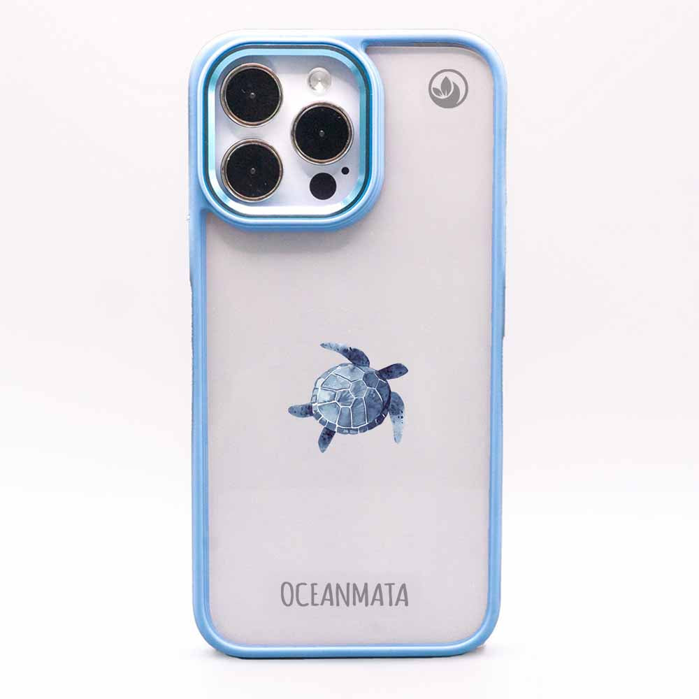 iPhone 16 pro Hülle - Turtle blau - "Shellie" - nachhaltig