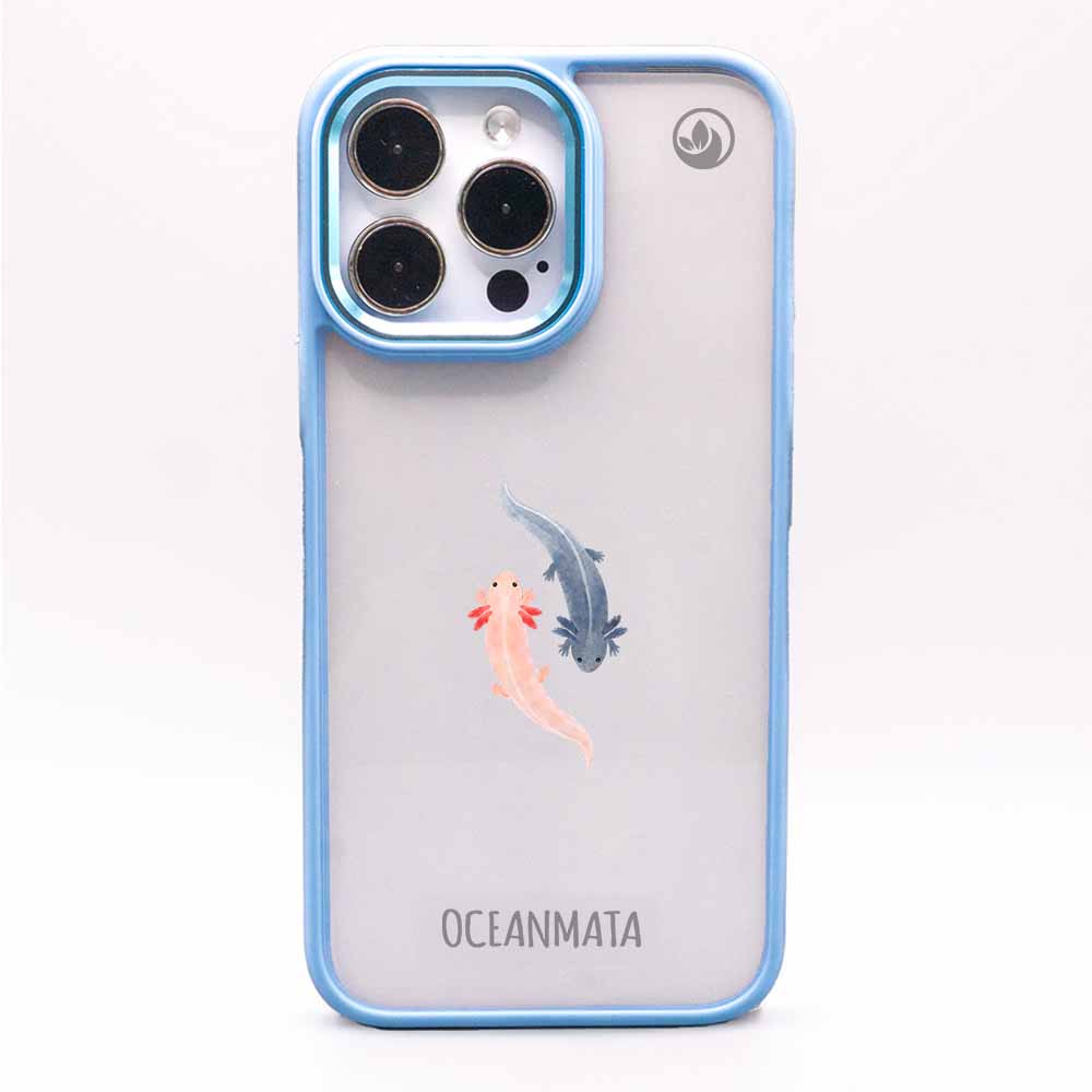 iPhone 13 pro max Hülle - Axlotl blau - "Axl" - nachhaltig