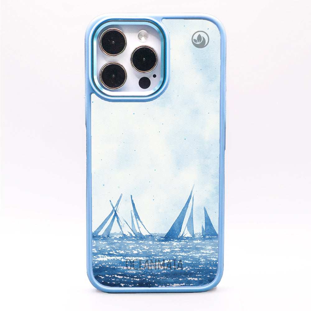 iPhone 11 pro Hülle - segeln blau - "BlueHorizon" - nachhaltig