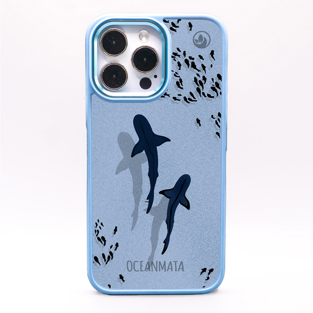 iPhone 16 pro max case - Shark blue - "Into the blue" sustainable