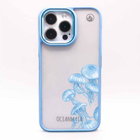 iPhone 15 Hülle -  qualle blau - "Jellies" - nachhaltig