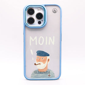 iPhone 15 pro Hülle - Moin blau - "Ostfriese" - nachhaltig