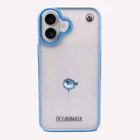 iPhone 16 Hülle - kugelfisch blau - "Pufferfish" - nachhaltig