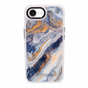 iPhone 16e Hülle - marmor blau - "BlueMarble" - nachhaltig