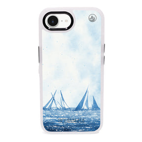 iPhone 16e/17e Hülle - segeln blau - "BlueHorizon" - nachhaltig