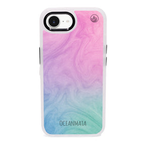 iPhone 16e hoesje - "Gekleurd marmer" duurzaam