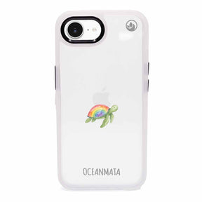 iPhone 16e Hülle - Schildkröte blau - "Queertle" - nachhaltig