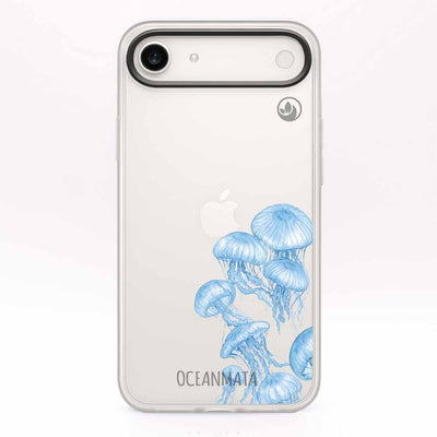 iPhone 17 Air Hülle -  qualle blau - "Jellies" - nachhaltig