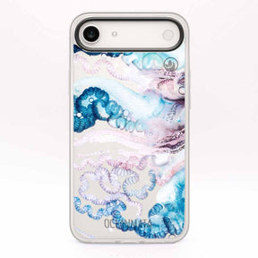 iPhone 17 Air Hülle - Qualle blau - "Men o' War" - nachhaltig