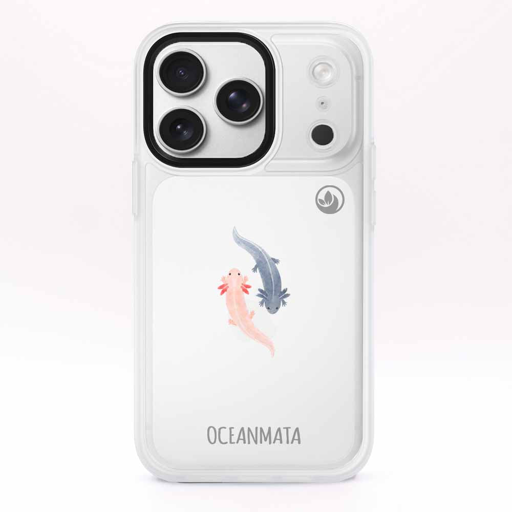 iPhone 17 pro Hülle - Axlotl blau - "Axl" - nachhaltig