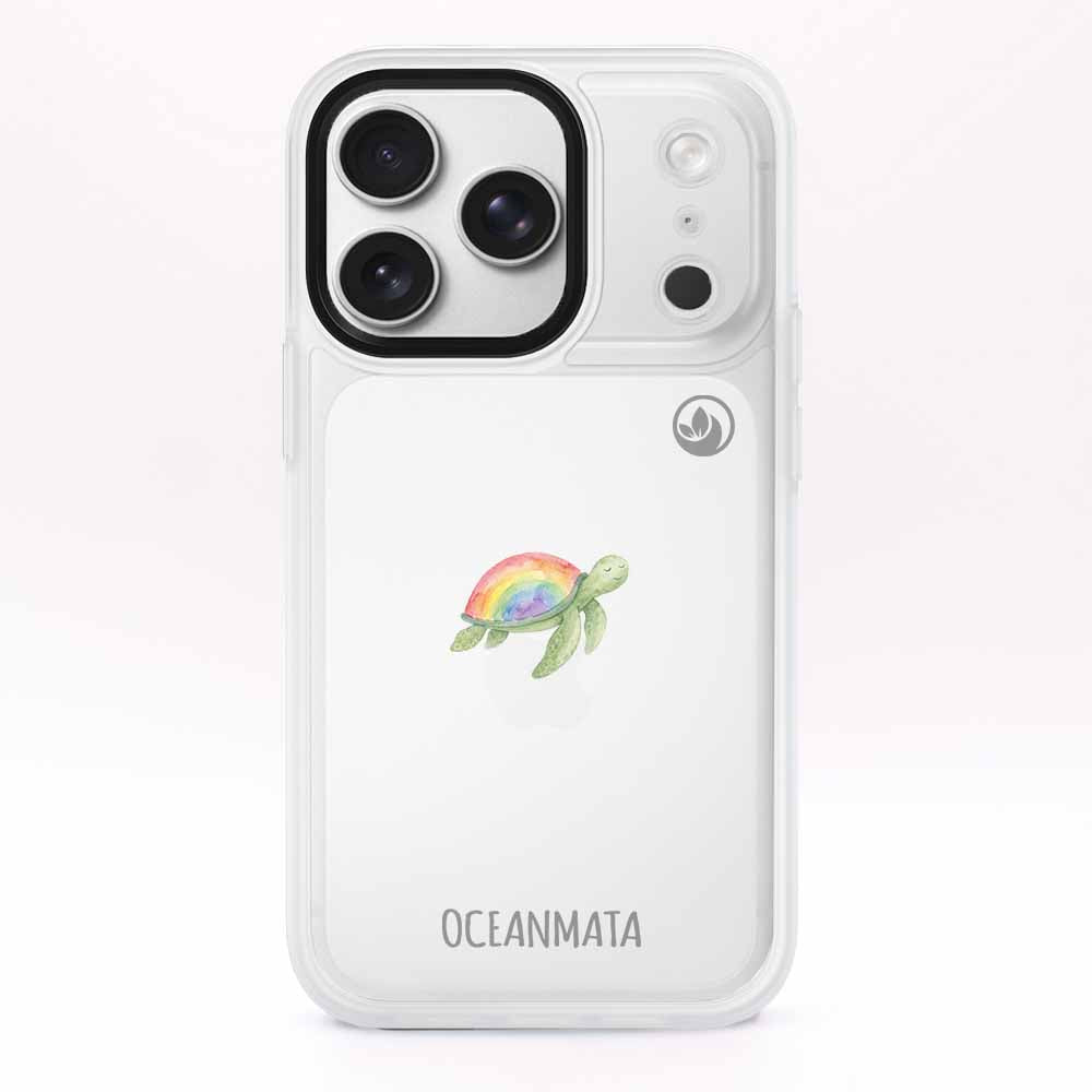 iPhone 17 pro max Hülle - Schildkröte blau - "Queertle" - nachhaltig