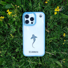 iPhone 16e/17e Hülle - Leopardenhai blau - "BlueLeopard" - nachhaltig