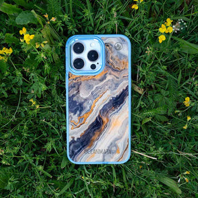 iPhone 16 pro Hülle - marmor blau - "BlueMarble" - nachhaltig