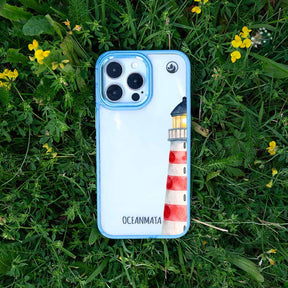 iPhone 16 pro max Hülle - Leuchtturm blau - "Lighthouse" - nachhaltig