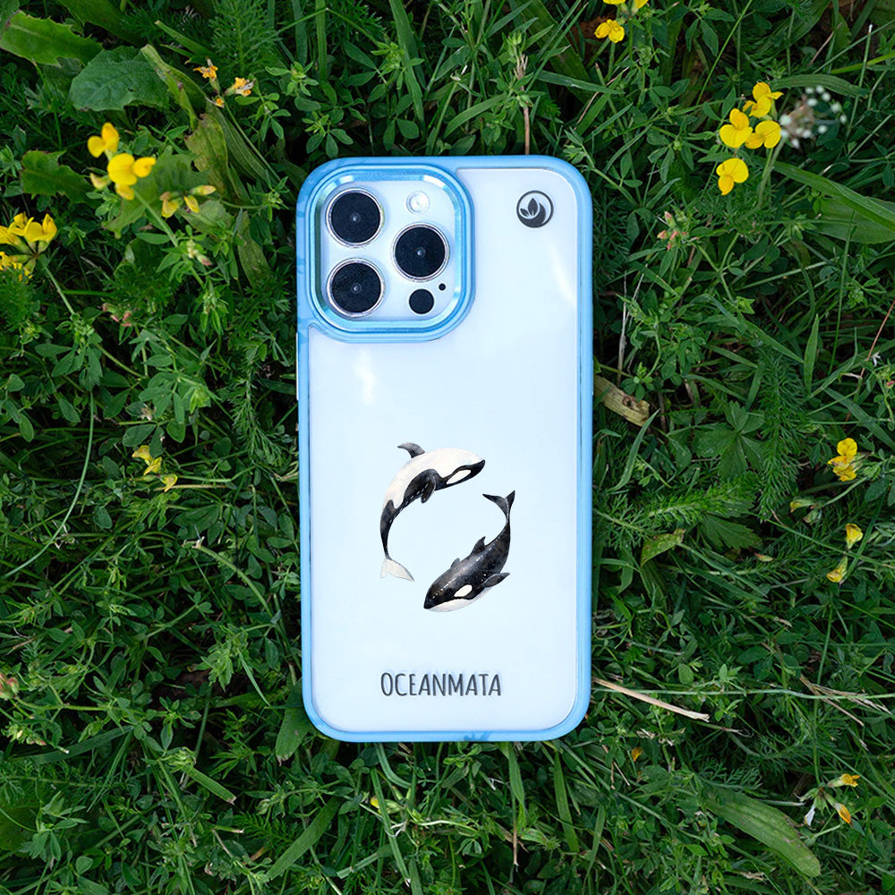 iPhone 16e/17e Hülle - Orca blau - "OrcaFlow" - nachhaltig