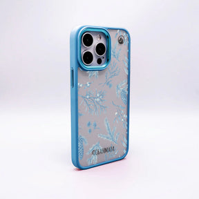 Samsung S24 Hülle - Winterwald blau - "BluePine" - nachhaltig