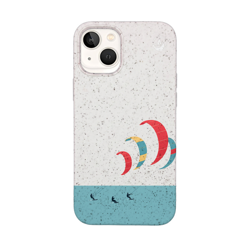 iPhone 13 mini Hülle - Kite weiß - "Kitesurf" - nachhaltig