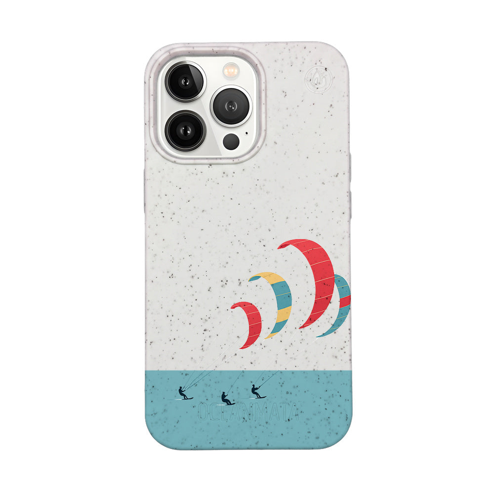 iPhone 13 pro max Hülle - Kite weiß - "Kitesurf" - nachhaltig