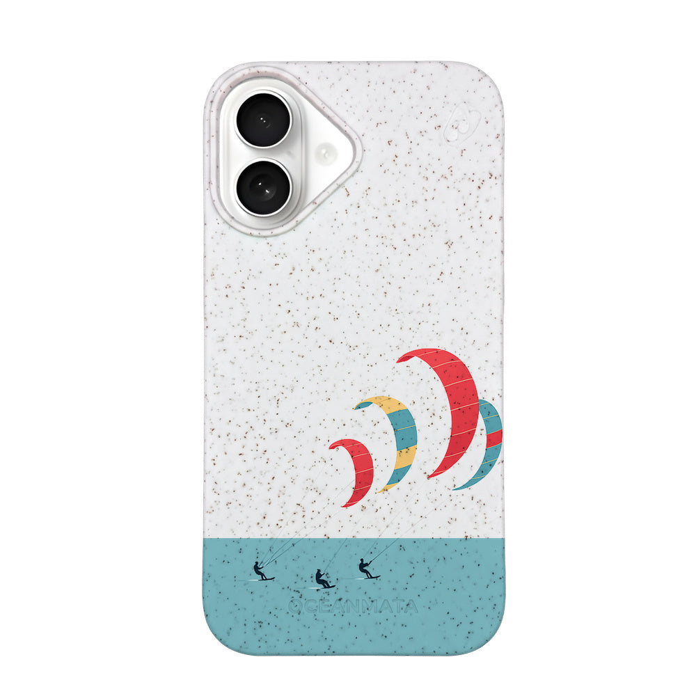 iPhone 16 Hülle - Kite weiß - "Kitesurf" - nachhaltig