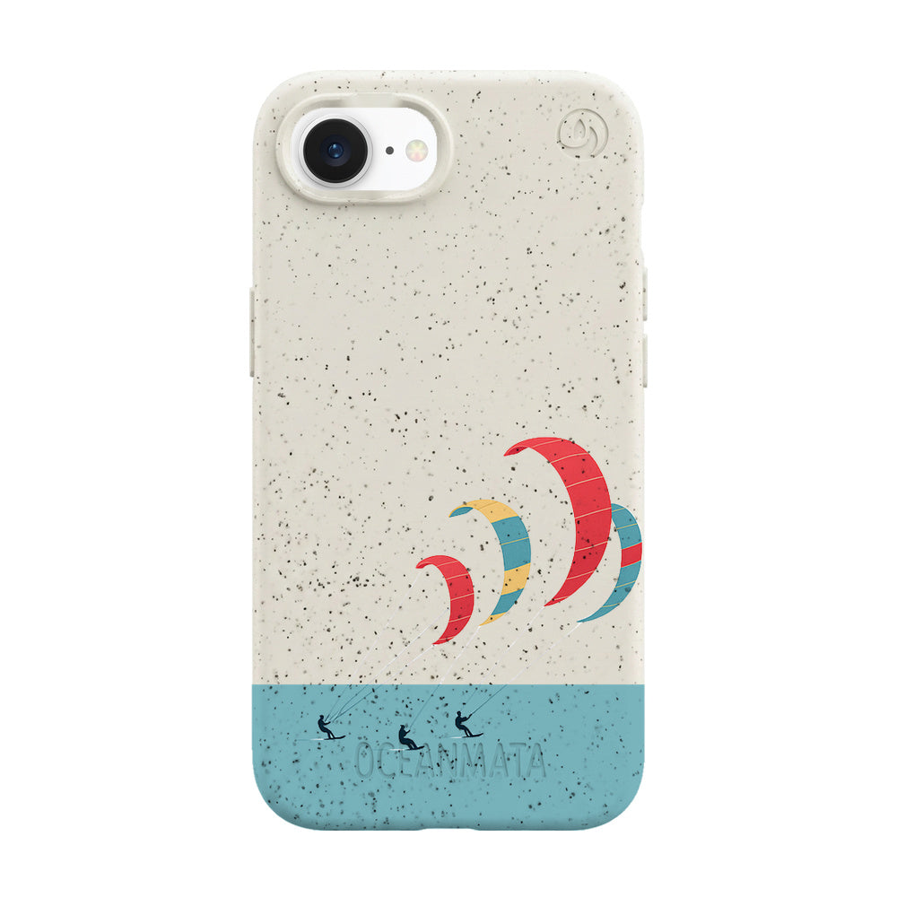 iPhone 16e/17e Hülle - Kite weiß - "Kitesurf" - nachhaltig