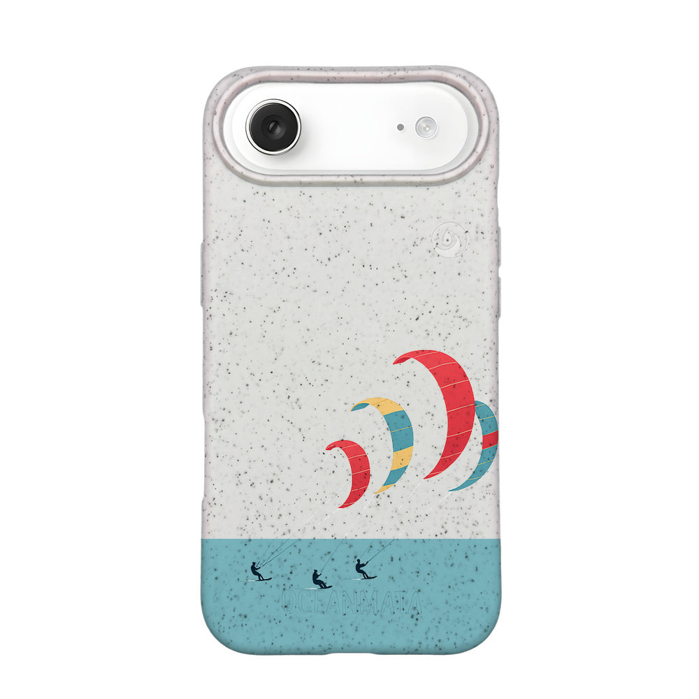 iPhone 17 Air Hülle - Kite weiß - "Kitesurf" - nachhaltig