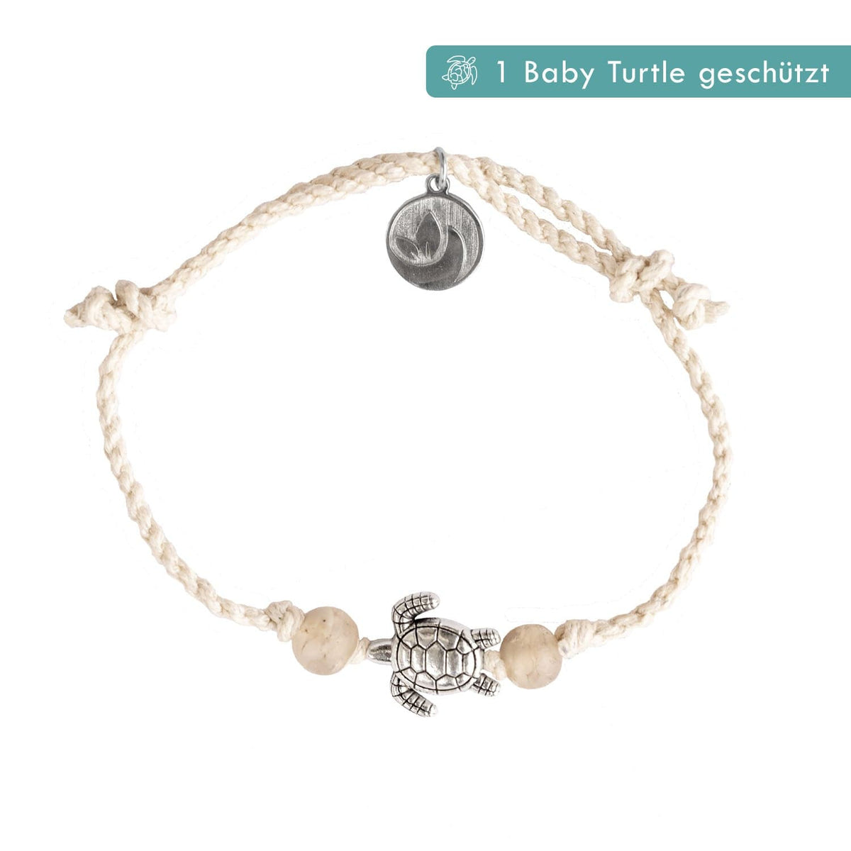 Armband weiß "TURTLE" Patenschaft