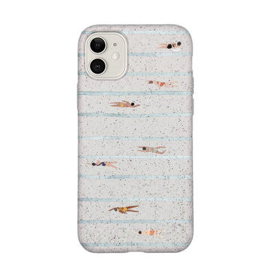 iPhone 11 Hülle - Schwimmen weiß - "lapflow" - nachhaltig