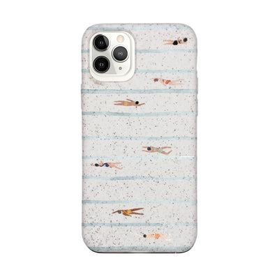 iPhone 11 Pro Case - Swimming White - "lapflow" - sustainable