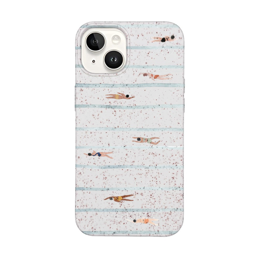 iPhone 14 Hülle - Schwimmen weiß - "lapflow" - nachhaltig