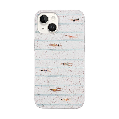 iPhone 14 Case - Swimming White - "lapflow" - sustainable