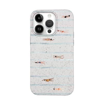 iPhone 14 Pro Case - Swimming White - "lapflow" - sustainable