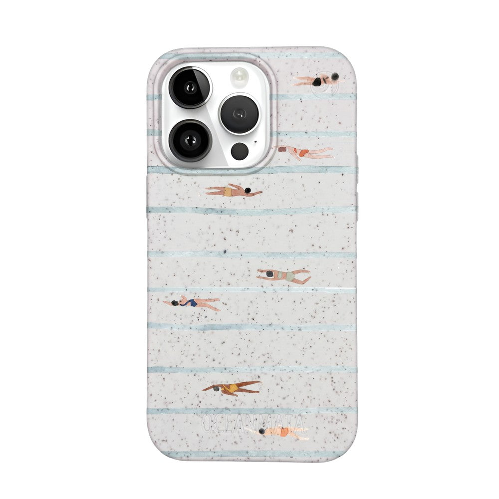 iPhone 14 Pro Max Case - Swimming White - "lapflow" - sustainable