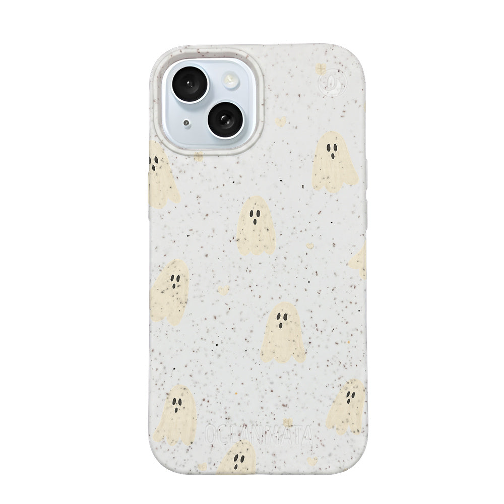 iPhone 15 Hülle - Geist weiß - "LittleGhost" - nachhaltig