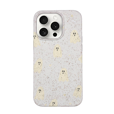 iPhone 15 pro Hülle - Geist weiß - "LittleGhost" - nachhaltig