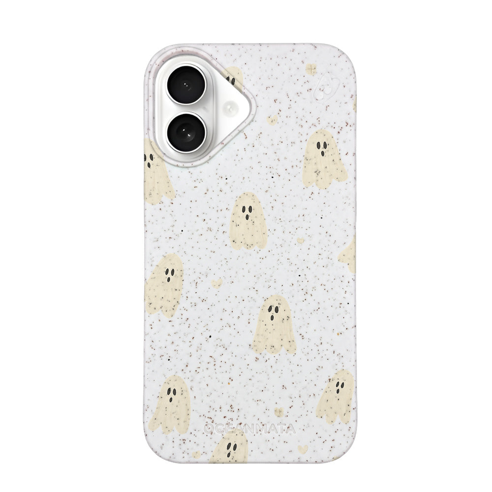 iPhone 16 Hülle - Geist weiß - "LittleGhost" - nachhaltig