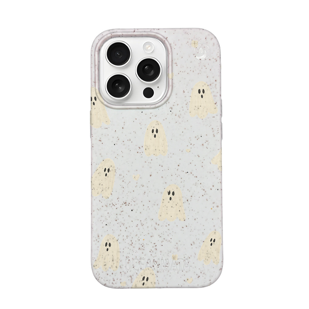 iPhone 16 pro Hülle - Geist weiß - "LittleGhost" - nachhaltig