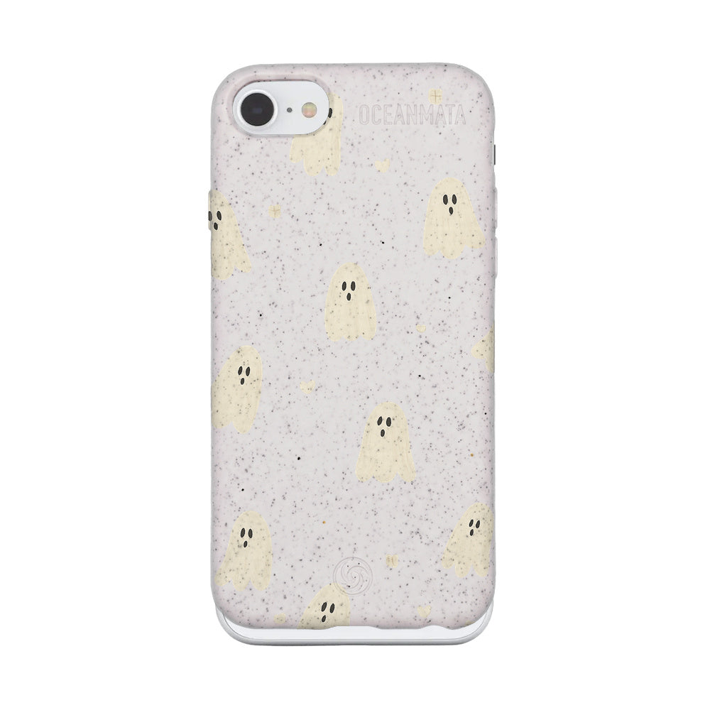 iPhone SE/7/8 Hülle - Geist weiß - "LittleGhost" - nachhaltig