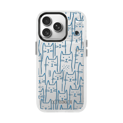 Samsung S26+ Hülle - Katzen blau - "miau" - nachhaltig
