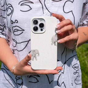 iPhone 17 pro max Hülle - Elefant weiß - "Ele-Fant" - nachhaltig