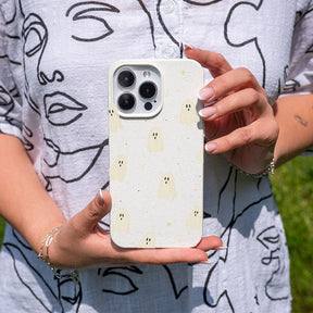 iPhone 13 Hülle - Geist weiß - "LittleGhost" - nachhaltig