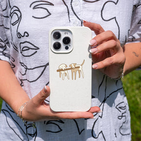 iPhone 17 Hülle - Hunde weiß - "Wuff" - nachhaltig