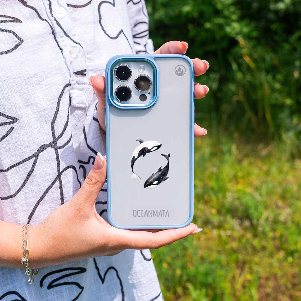 iPhone 14 Hülle - Orca blau - "OrcaFlow" - nachhaltig