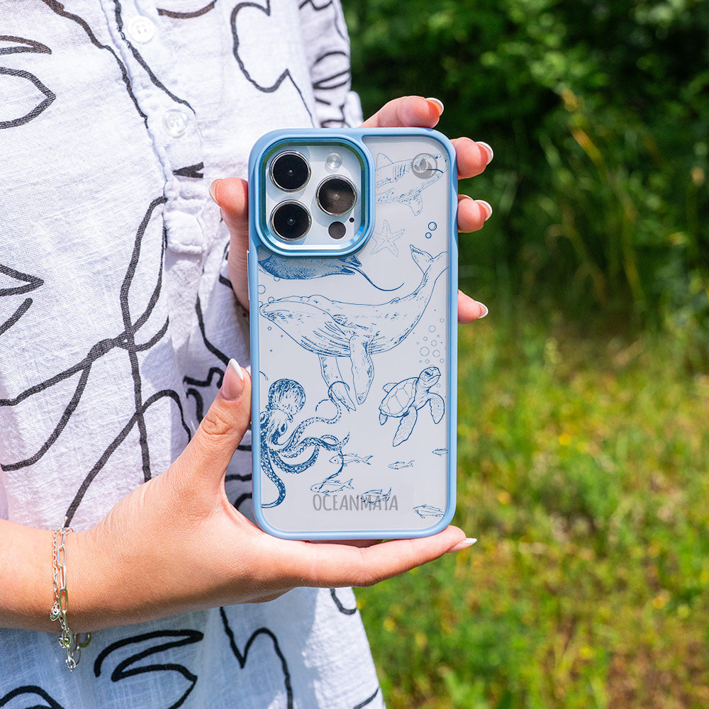 iPhone 17 pro Hülle - Wal blau - "WhaleLife" nachhaltig