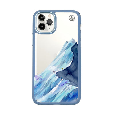 iPhone 11 pro Hülle - Wanderung blau - "mountainblue" - nachhaltig