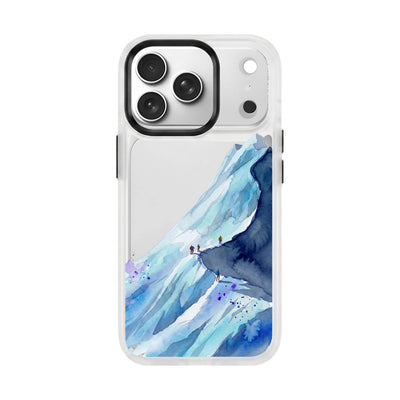 iPhone 17 pro Hülle - Wanderung blau - "mountainblue" - nachhaltig
