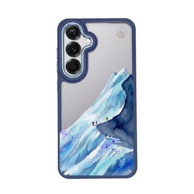 Samsung S24+ Hülle - Wanderung blau - "mountainblue" - nachhaltig