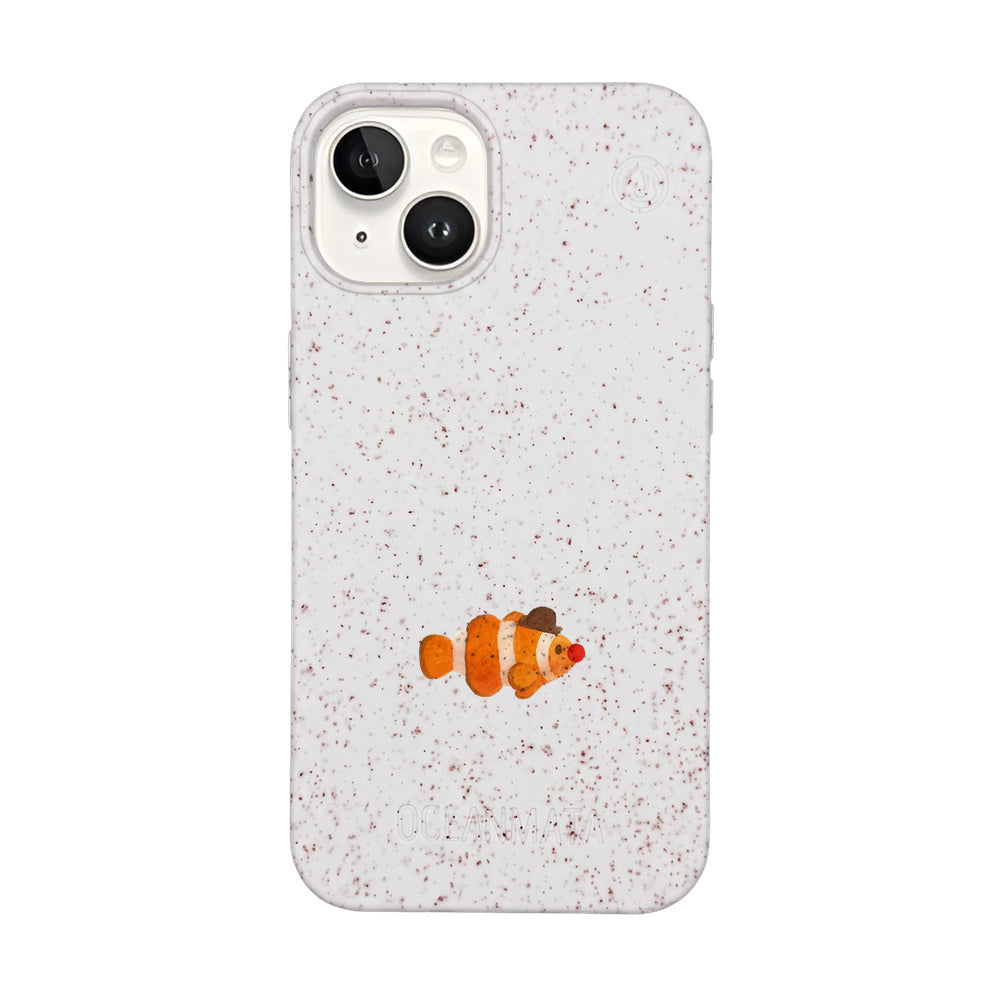 iPhone 14 Hülle - Clownfisch weiß - "Mr.Clown-Fish" - nachhaltig